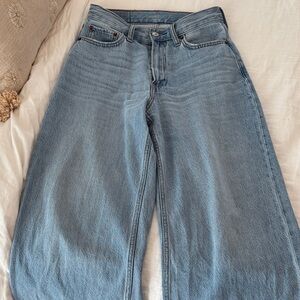 Abercrombie soft wide leg jeans